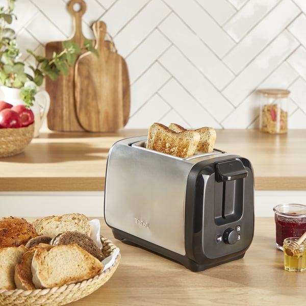 Tefal Subito TT5S1DE0 leivänpaahdin 7 2 viipale(i)ta 1300 W Musta, Ruostumaton teräs