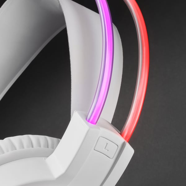 Mars Gaming MHRGBW kuulokkeet ja kuulokemikrofoni Langallinen Pääpanta Pelaaminen USB A-tyyppi Valkoinen