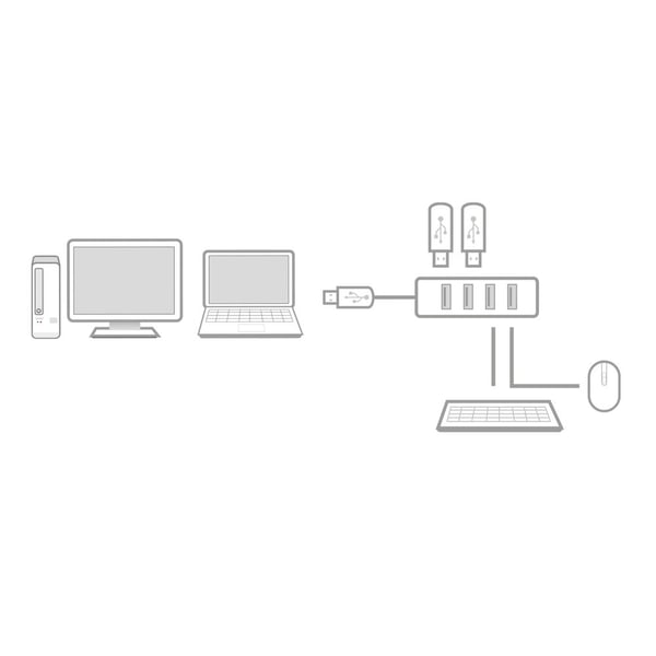 ACT AC6300 keskitin USB 3.2 Gen 1 (3.1 Gen 1) Type-A 5000 Mbit/s Musta