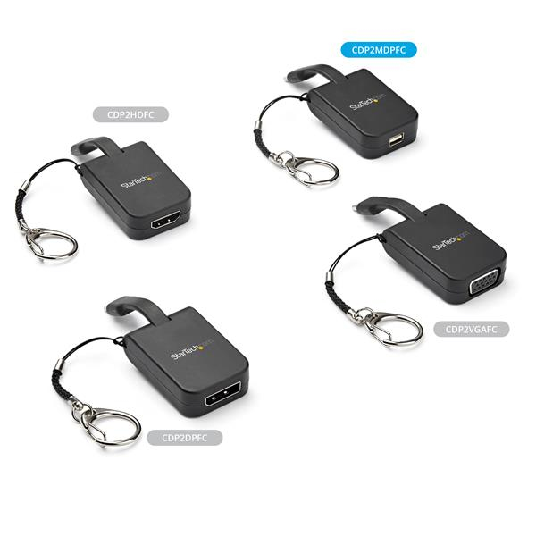 StarTech.com Bärbar USB-C till Mini DisplayPort-adapter med snabbkopplingsnyckelring