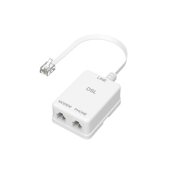 Hama 7201161 telefonsplitter RJ-11 M 2x RJ-11 F Hvid