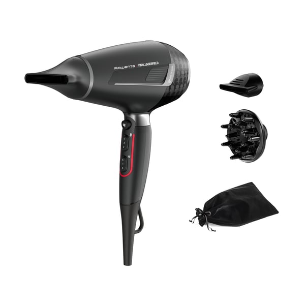 Rowenta K/Pro Stylist CV888L hårfön 2200 W Svart, Krom