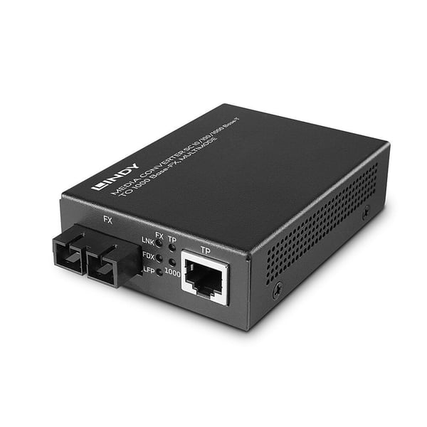 Lindy mediekonverter - 100Mb LAN, GigE (optisk)