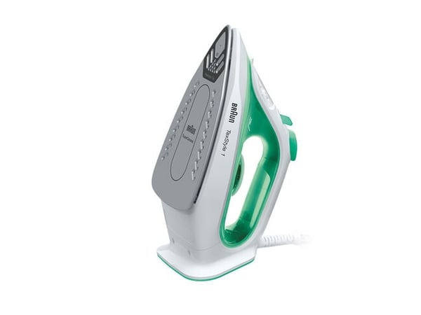Braun TexStyle 1 SI 1040 GR Dampstrygejern Keramisk strygesål 2000 W Grøn, Hvid