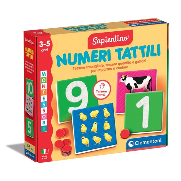 Clementoni Sapientino Montessori - Numeri Tattili Clementoni Sapientino Montessori - Numeri Tattili