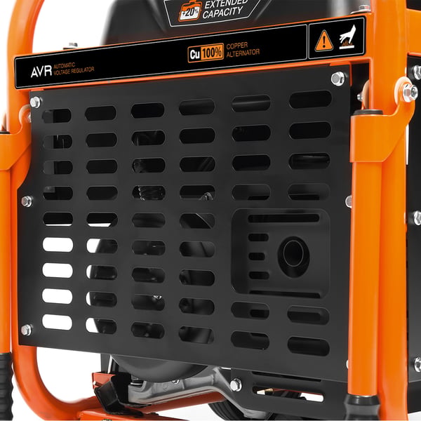 Daewoo GDA 8500E-3 motor-generator 7000 W 30 L Benzin Sort, Orange