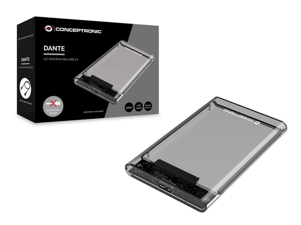Conceptronic DANTE03T drevkabinet HDD/SSD kabinet Transparent 2.5"