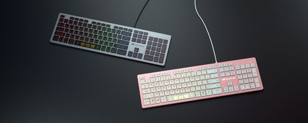 COUGAR Vantar AX tastatur Spil USB AZERTY Fransk Lyserød