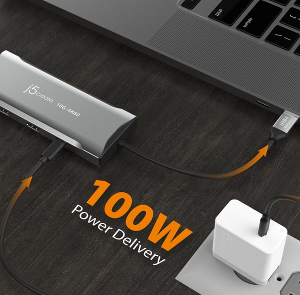 j5create JCD397-N 4K60 Elite USB-C® mini-dockningsstation för flera skärmar