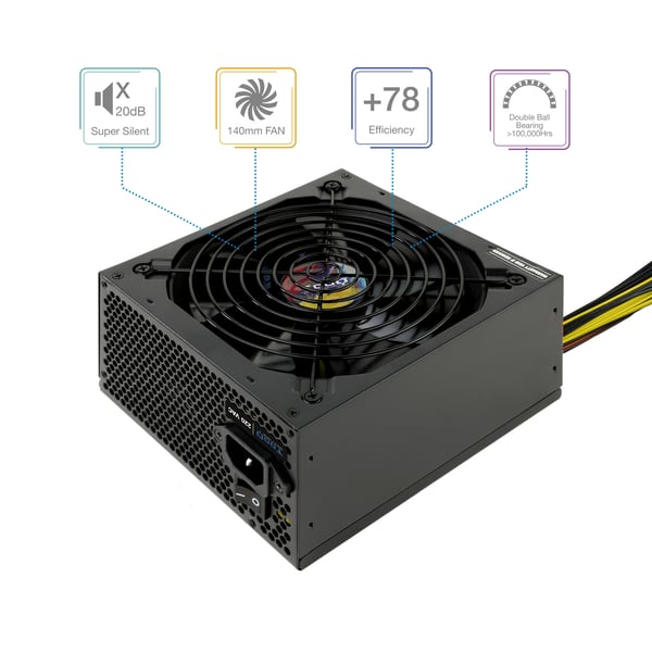 TooQ TQAPOLO-700SP strömförsörjningsenheter 700 W 20+4 pin ATX ATX Svart