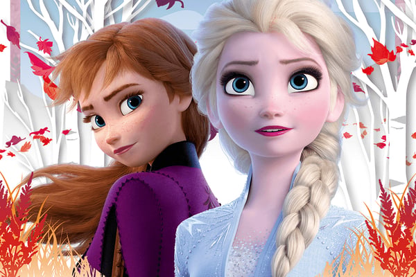 Trefl The enchanted world of Anna and Elsa Puslespil 60 stk Tegnefilm