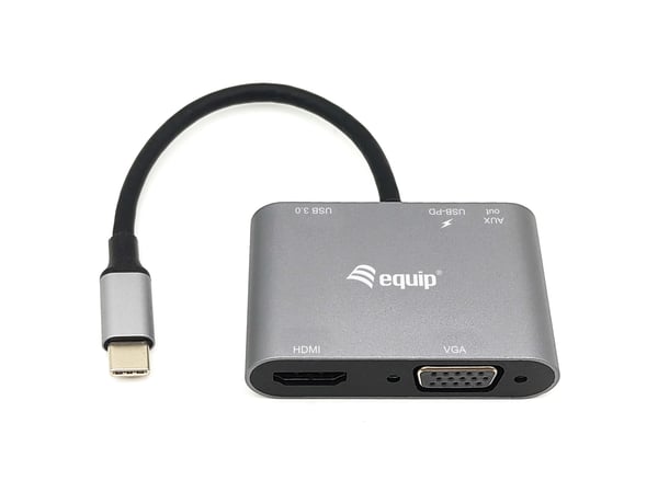 Equip 133483 dockingstation Ledningsført USB 3.2 Gen 1 (3.1 Gen 1) Type-C Sort, Grå