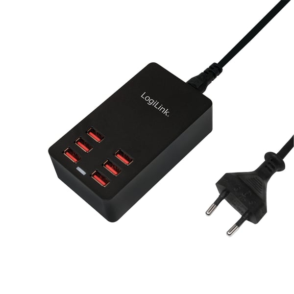 LogiLink PA0139 oplader til mobil enhed Universel Sort Vekselstrøm Indendørs