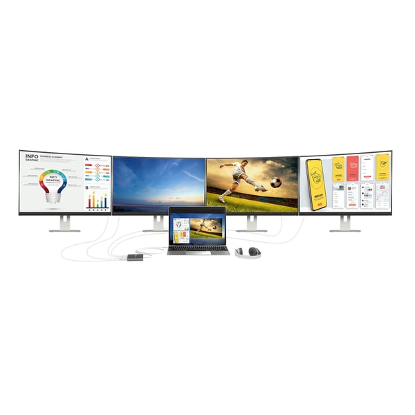 j5create JCA366-N USB-C™ til 4-ports HDMI™ multi-skærmadapter