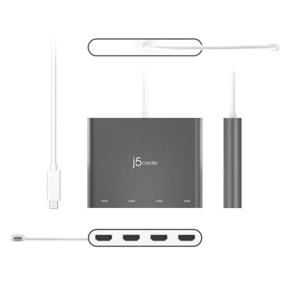 j5create JCA366-N USB-C™ til 4-ports HDMI™ multi-skærmadapter
