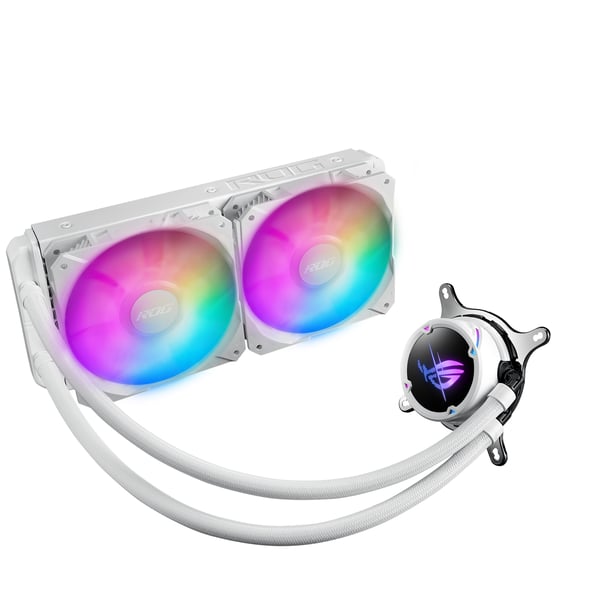 ASUS ROG STRIX LC II 240 ARGB White Edition Suoritin All-in-one-nesteenjäähdytin 12 cm Valkoinen 1 kpl