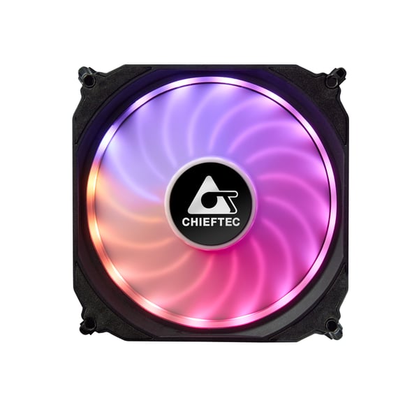 Chieftec CF-3012-RGB Tietokoneen jäähdytysjärjestelmä Tietokonekotelo Tuuletin 12 cm Musta