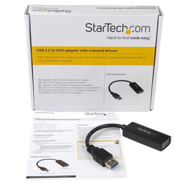 StarTech.com USB 3.0 til VGA Adapter / Konverter med indbygget driver - 1920x1200 - USB/VGA-adapter -