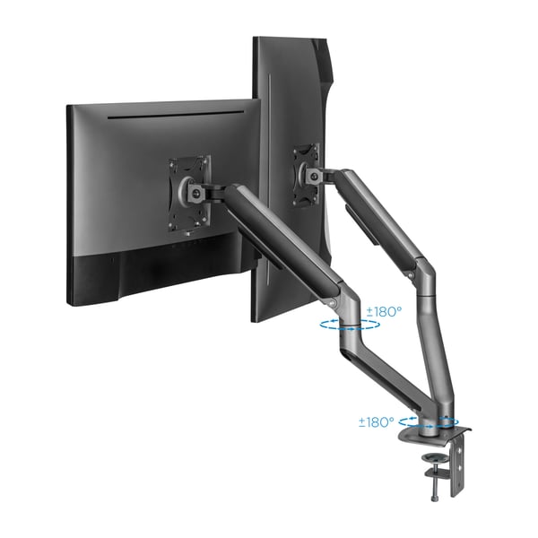 TooQ DB4132TNR-G skærmbeslag og -stativer 81,3 cm (32") Skrivebord Sort