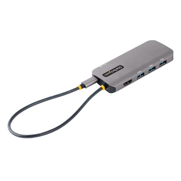 StarTech.com USB C -moniporttisovitin, 4K 60 Hz HDMI-video, 3-porttinen 5 Gbps USB-A 3.2 -keskitin, 100 W virransyöttö