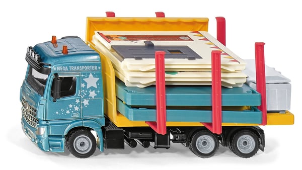 Siku Prefab house transporter Tung lastbilsmodell Förmonterad 1:50