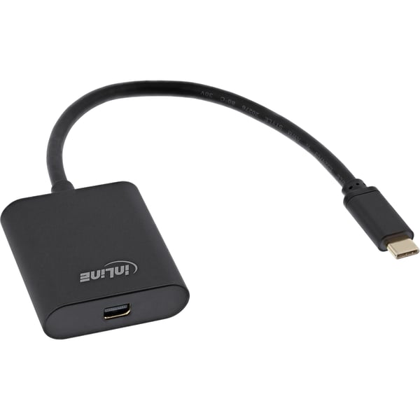 InLine 64105B videokabeladapter 0,2 m USB Type-C Mini DisplayPort Svart