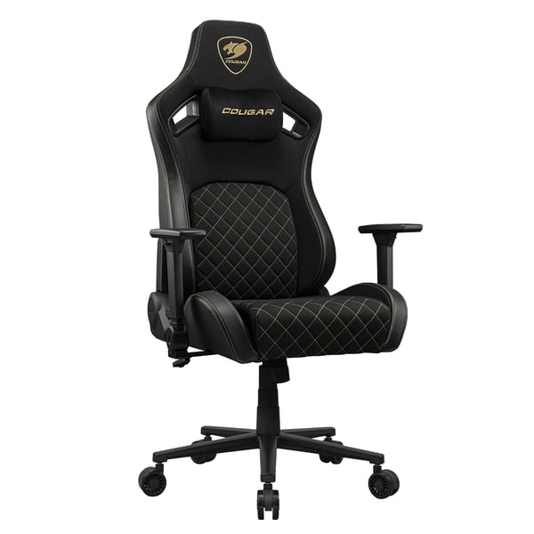 COUGAR CGR-DFF-GLB PC gamingstol Polstret vatteret sæde Sort, Guld