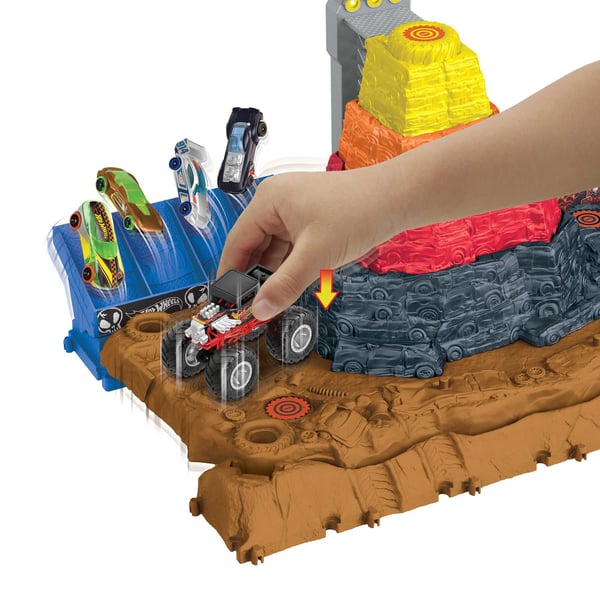 Hot Wheels Monster Trucks HOT WHEELSMonster Trucks Arena Smashers BONE SHAKER ULTIMATE CRUSH YARD-lekset