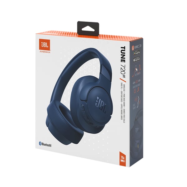 JBL Tune 720BT Headset Kabel & Trådlös Huvudband Samtal/musik USB Type-C Bluetooth Blå