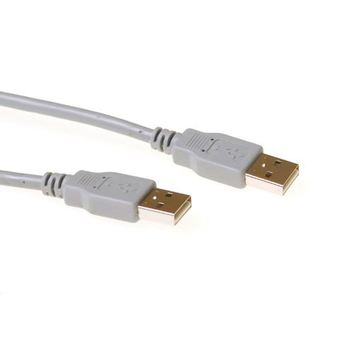 ACT SB2502 USB-kablar 2 m USB A Elfenben