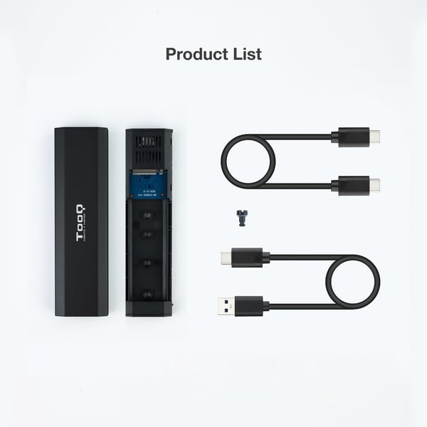TooQ Shura SSD-inkapsling Svart M.2