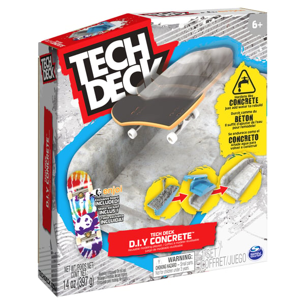 Tech Deck TED ACS Kinetic Concrete Ast GML Fingerbrætsæt