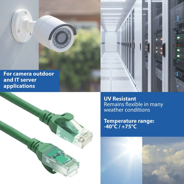 ACT FC1705 netværkskabel Grøn 5 m Cat6a U/UTP (UTP) Rund