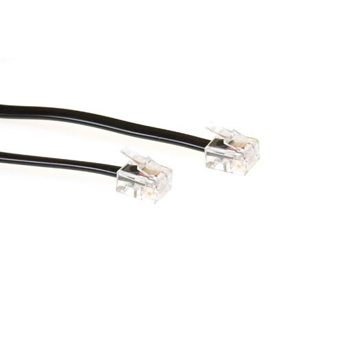 ACT RJ11 - RJ11 cable, Black 5.0m 5 m Svart