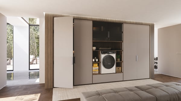 Haier HWD120-BD16397EUS kombinerad tvättmaskin och Tumlare Fristående Frontmatad Vit