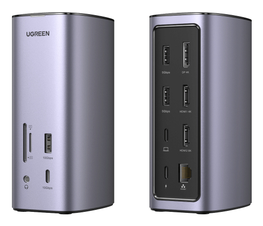 Ugreen Revodok Pro 312 10000 Mbit/s Grå