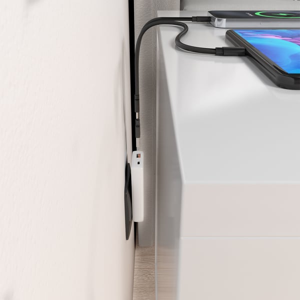 AISENS ASCH-65W2P076-W oplader til mobil enhed Digitalt kamera, Mobiltelefon, Laptop, Smartphone, Tablet, Universel Hvid Vekselstrøm Hurtig opladning Indendørs