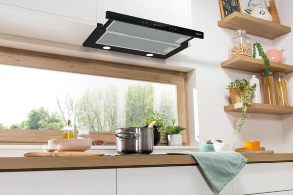 Gorenje BHP643A5BG Semi indbygget (træk ud) Sort 525 m³/t