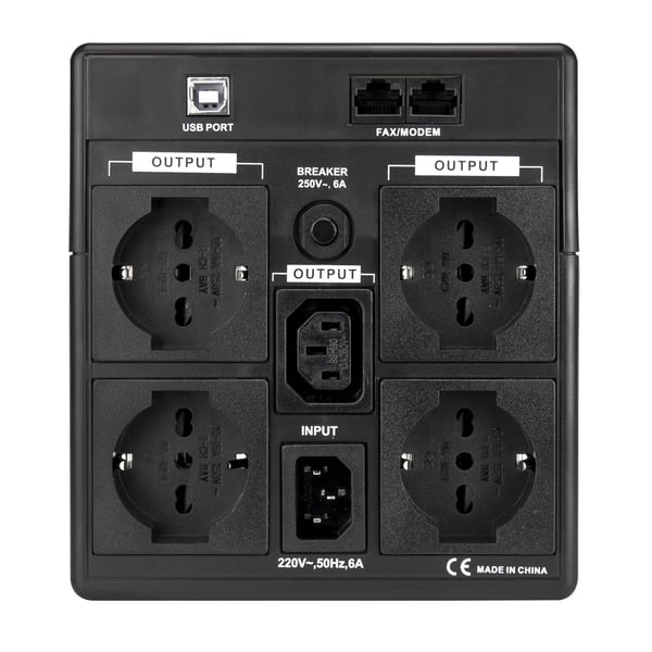 Vultech UPS2000VA-PRO UPS-enhed Interaktivt indgangsstik 2 kVA 1025 W 4 AC stikkontakt(er)
