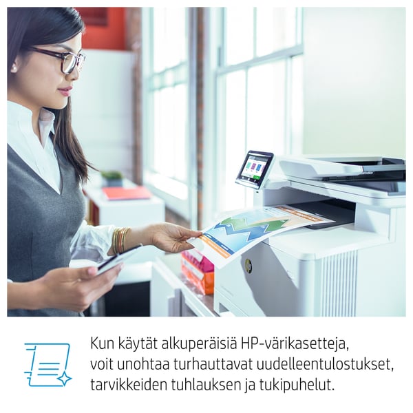 HP Color LaserJet Pro MFP M479fnw, Tulostus, kopiointi, faksi, sähköposti, Skannaus sähköpostiin/PDF-tiedostoksi; 50 arkin automaattinen syöttölaite