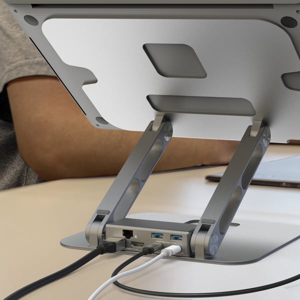 j5create JTS427-N Justerbart stativ med to 4K dockingstationer