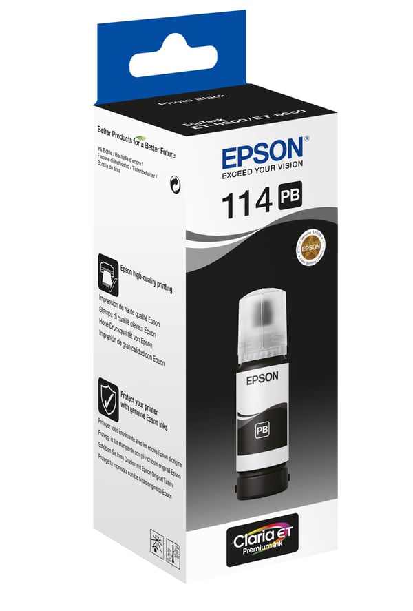 Epson EcoTank 114, Foto sort