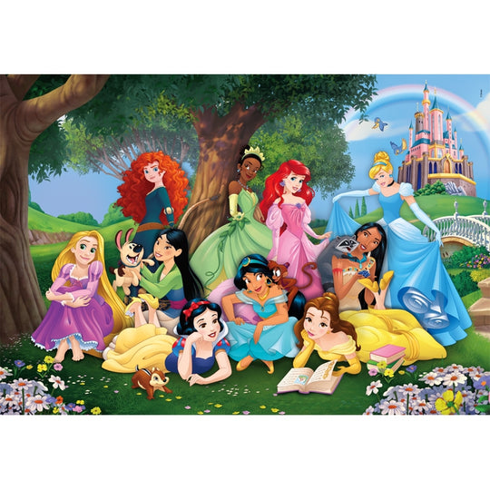 Clementoni Supercolor Disney Princess Puslespil 104 stk Tegnefilm