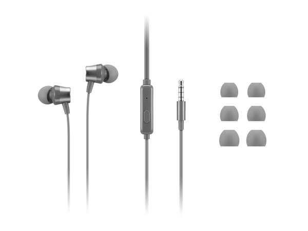 Lenovo 110 Analog Kuulokkeet Langallinen In-ear Puhelut/Musiikki Harmaa Lenovo 110 Analog Kuulokkeet Langallinen In-ear Puhelut/Musiikki Harmaa