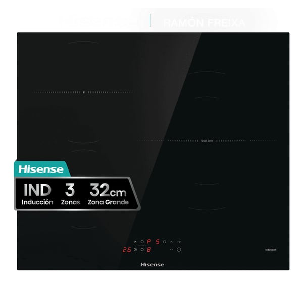 Hisense HI6321BSCE kogeplade Sort Indbygget 59 cm Zone induktionskogeplade 3 zone(s)