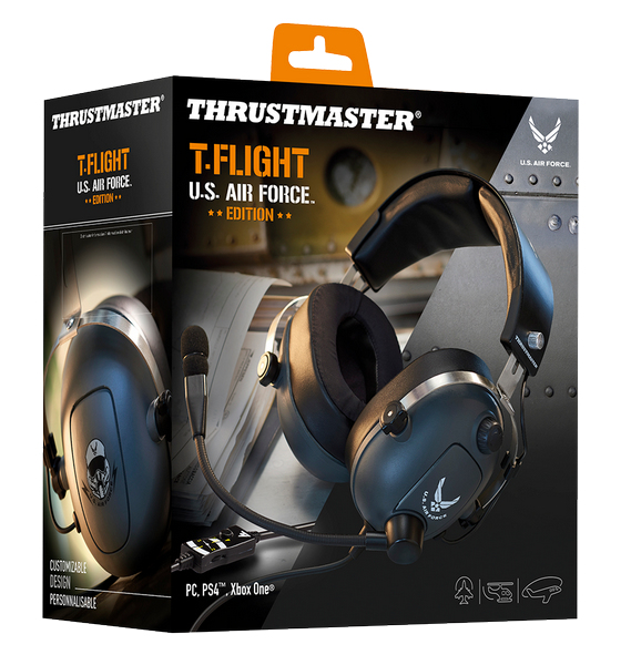 Thrustmaster T.Flight U.S. Air Force Edition Headset Ledningsført Spil Sort