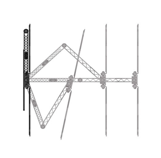Hama 00220849 TV-kiinnike 165,1 cm (65") Musta