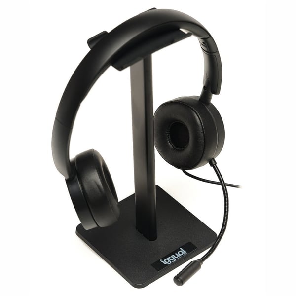 iggual IGG317075+IGG318058 hörlur och headset Kabel Huvudband Spela Svart