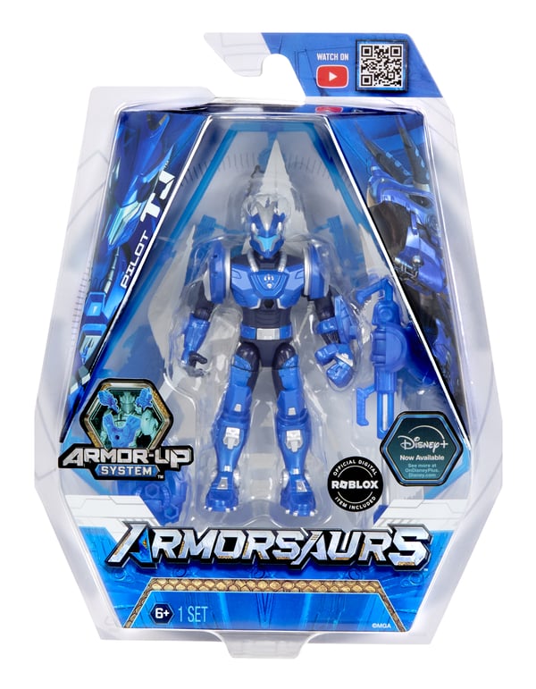 MGA Entertainment Armorsaurs 3.75” Figure- Triceratops Pilot (TJ)