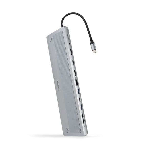 Nanocable 10.16.1012 dockingstation Ledningsført USB 3.2 Gen 1 (3.1 Gen 1) Type-C Grå